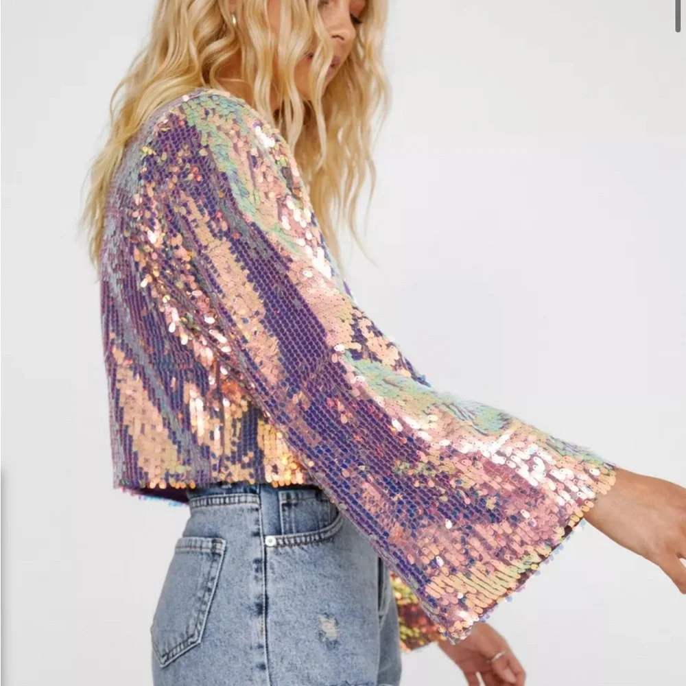 Iridescent Sequin Jacket - Picture 3 of 6